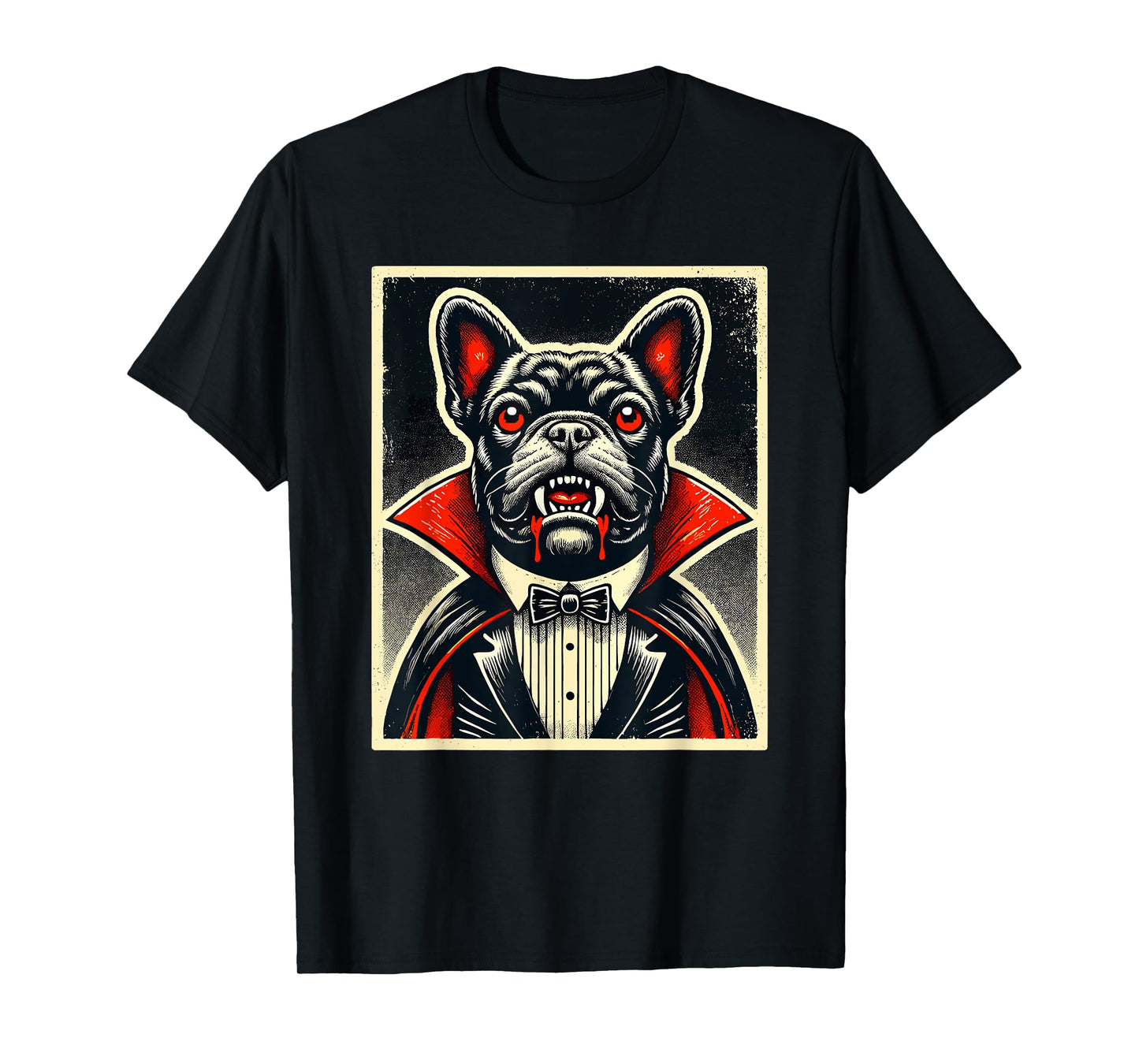 Halloween Vampire French Bulldog Frenchie T-Shirt for Men Women