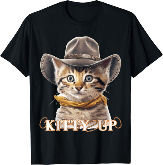Cowboy Cat, Kitty Up, Country Cat Cowboy T-Shirt