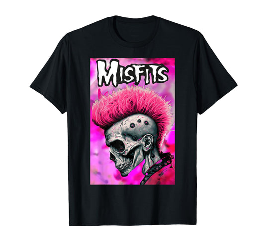 Pink Misfits Skull Fan Art T-Shirt