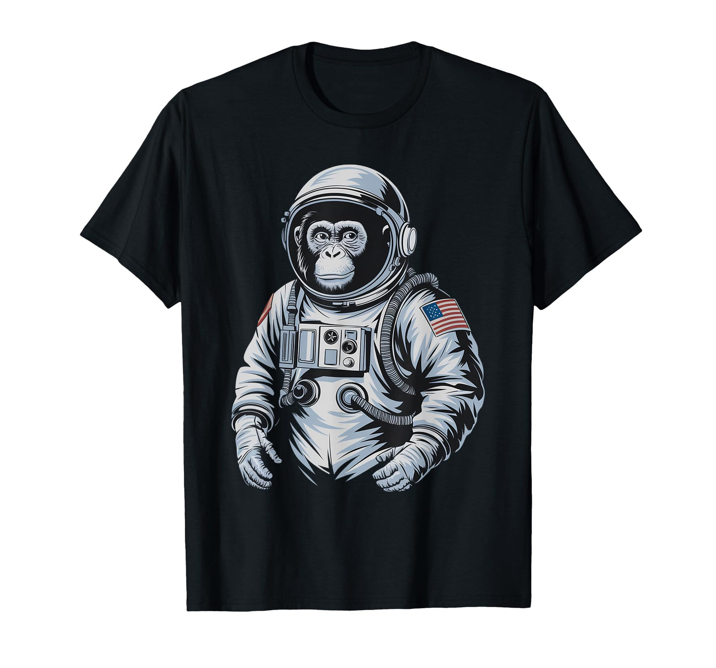 Vintage Space Astronaut Monkey Graphic T-Shirt