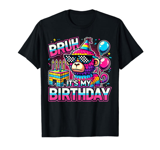Bruh Its My Birthday Monkey Gorilla Boy Family Party Bday T-Shirt