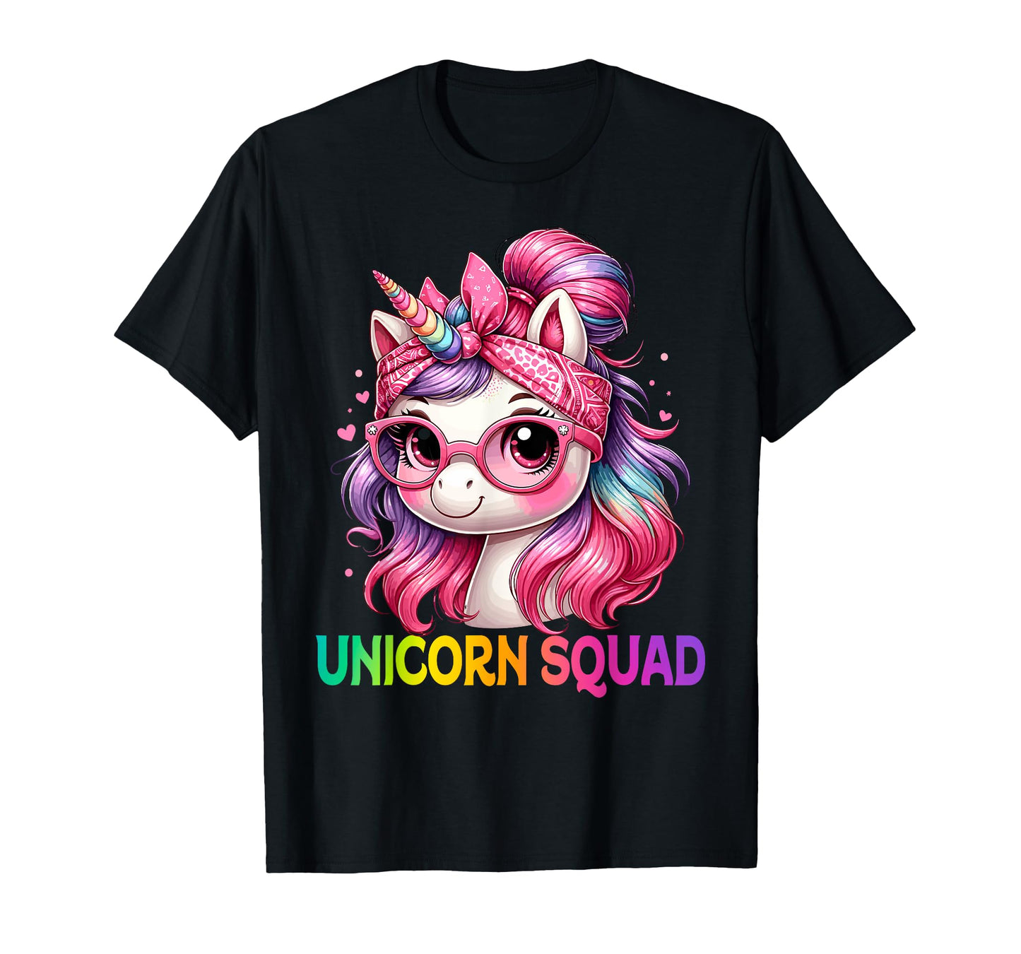 Unicorn Squad - Graceful Unicorn with leopard Bandana T-Shirt