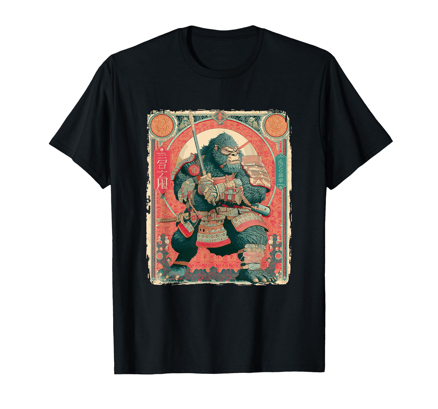 Samurai Bigfoot Japanese Vintage Ukiyo-e Art T-Shirt