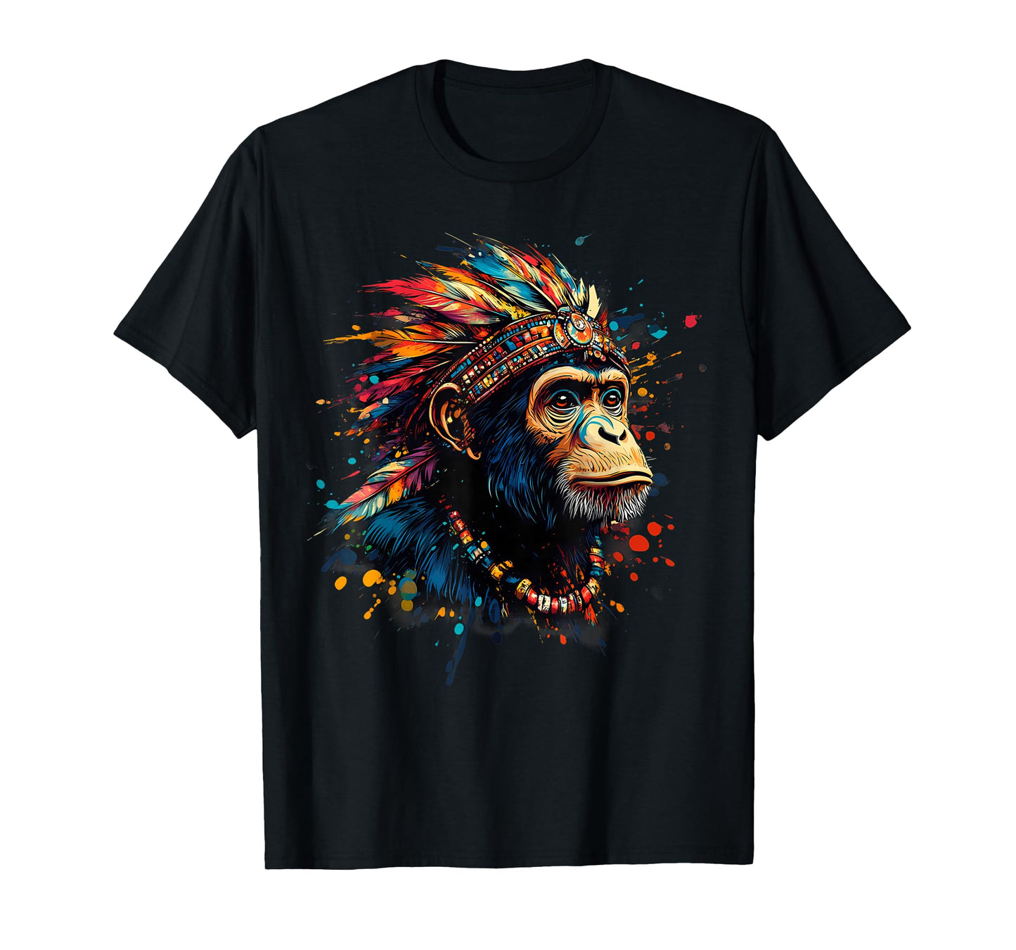 Native American Indian Chief Native American Pride Monkey T-Shirt