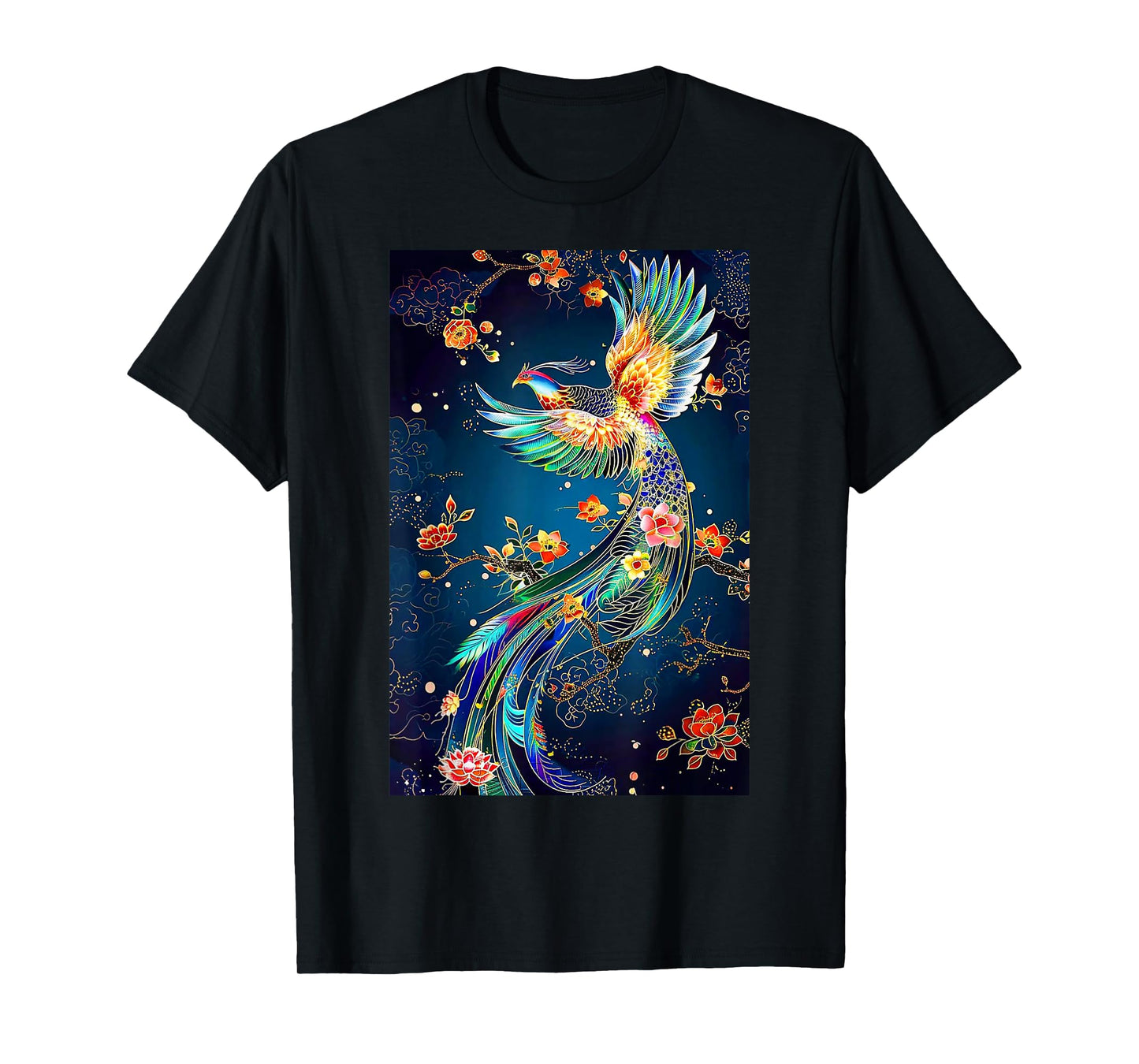 Phoenix Bird Japanese Vintage Asian Flying T-Shirt