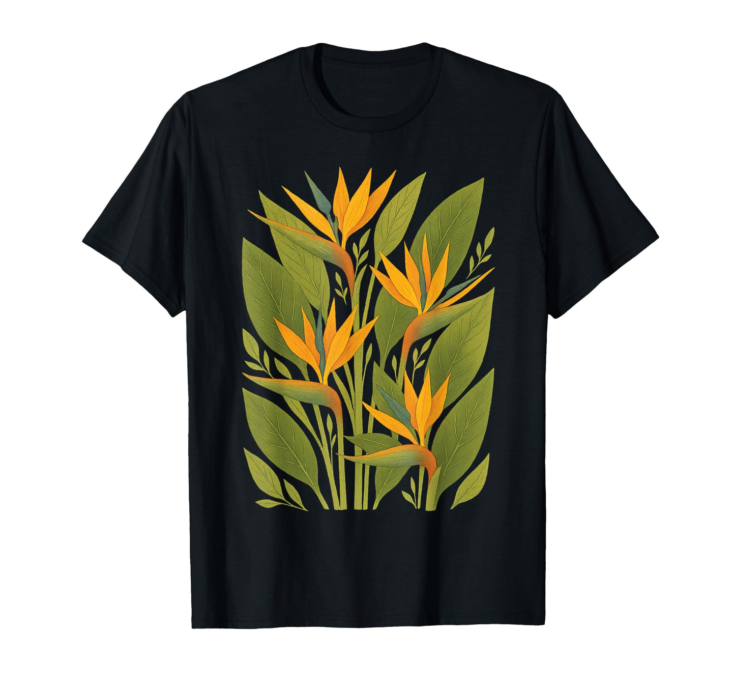 Bird of Paradise Flower Plant South Africa Pattern T-Shirt
