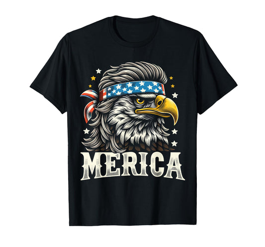 4th of July Patriotic Funny Eagle July 4th USA Merica T-Shirt for Women Kids Men