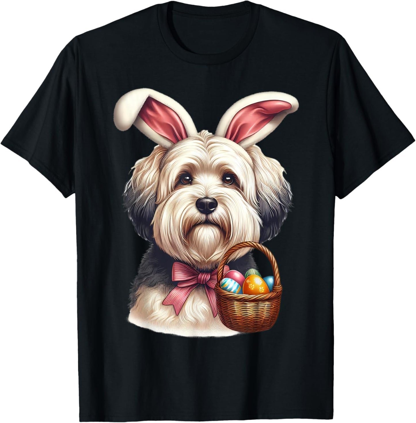 Cute Bunny Ear Havanese Dog Easter Eggs Owner Lover Mom Dad T-Shirt