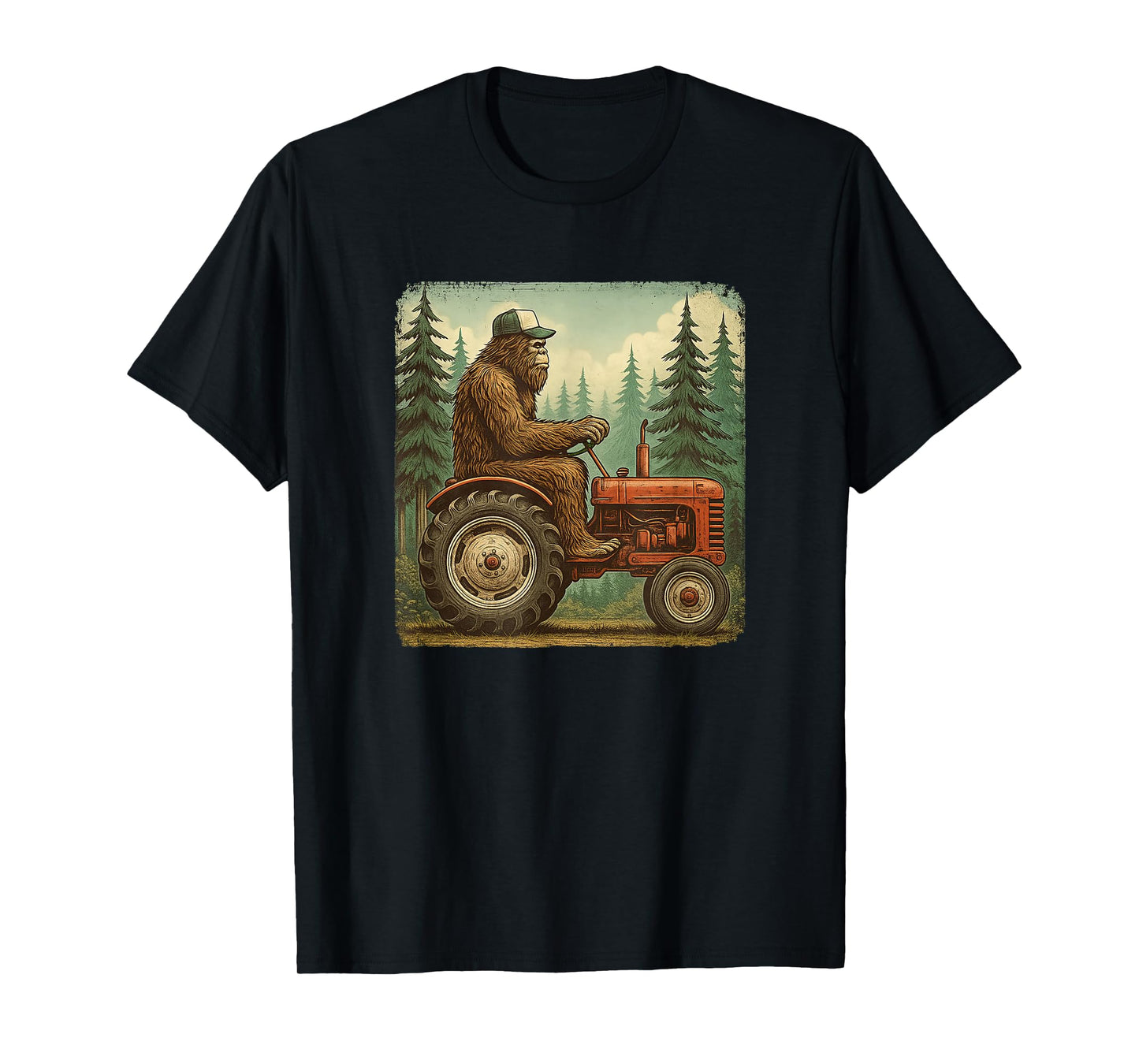 Funny Farmer Design Men Tractor Rancher Farm Dad Distressed T-Shirt
