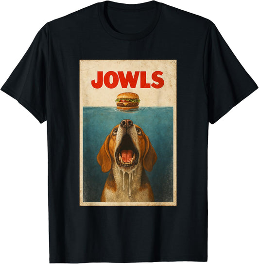 Funny Beagle Jowls Dog Burger Design T-Shirt