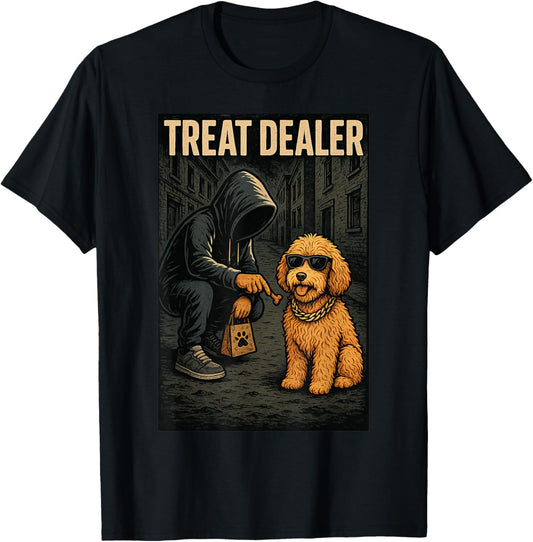 Goldendoodle Treat Dealer Parody Humor Dog Lover T-Shirt