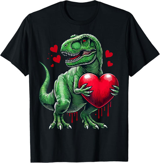 Valentines Day Cute Dinosaur T Rex Valentine Toddler Boys T-Shirt