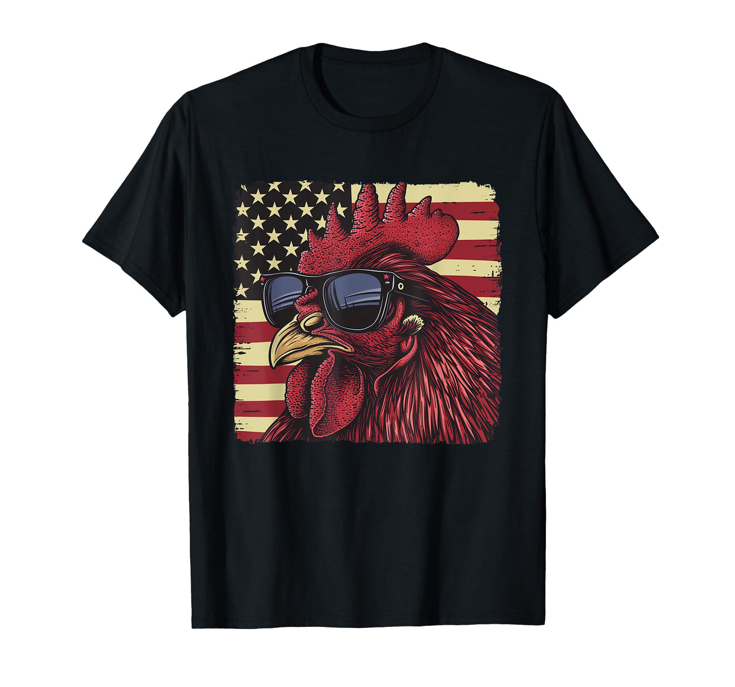 Chicken USA Patriotic TShirt Fourth of July Men Women T-Shirt