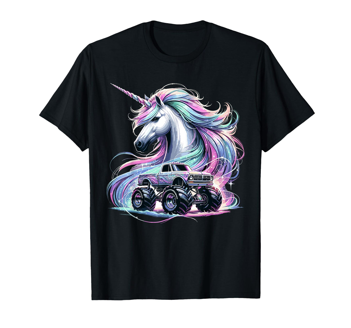 Monster Truck Unicorn Birthday Party Monster Truck T-Shirt