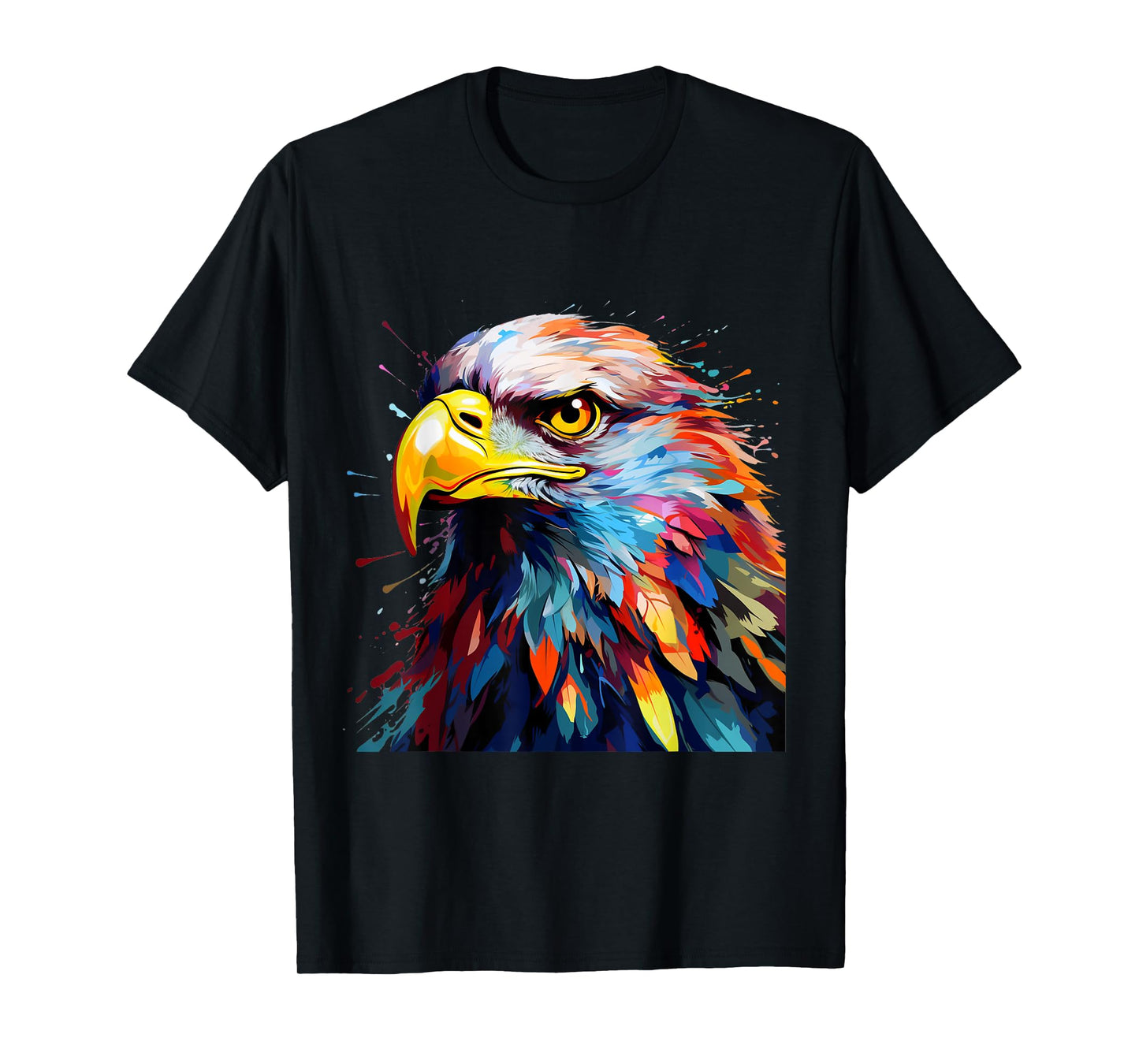 Cool Colorful Eagle Portrait Graphic T-Shirt