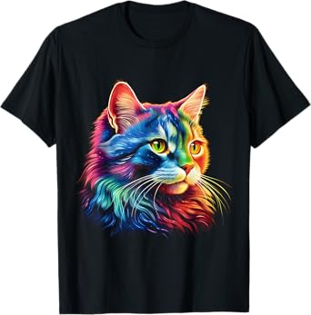 Cat Graphic Pet Illustration Cat Men Women Kids T-Shirt
