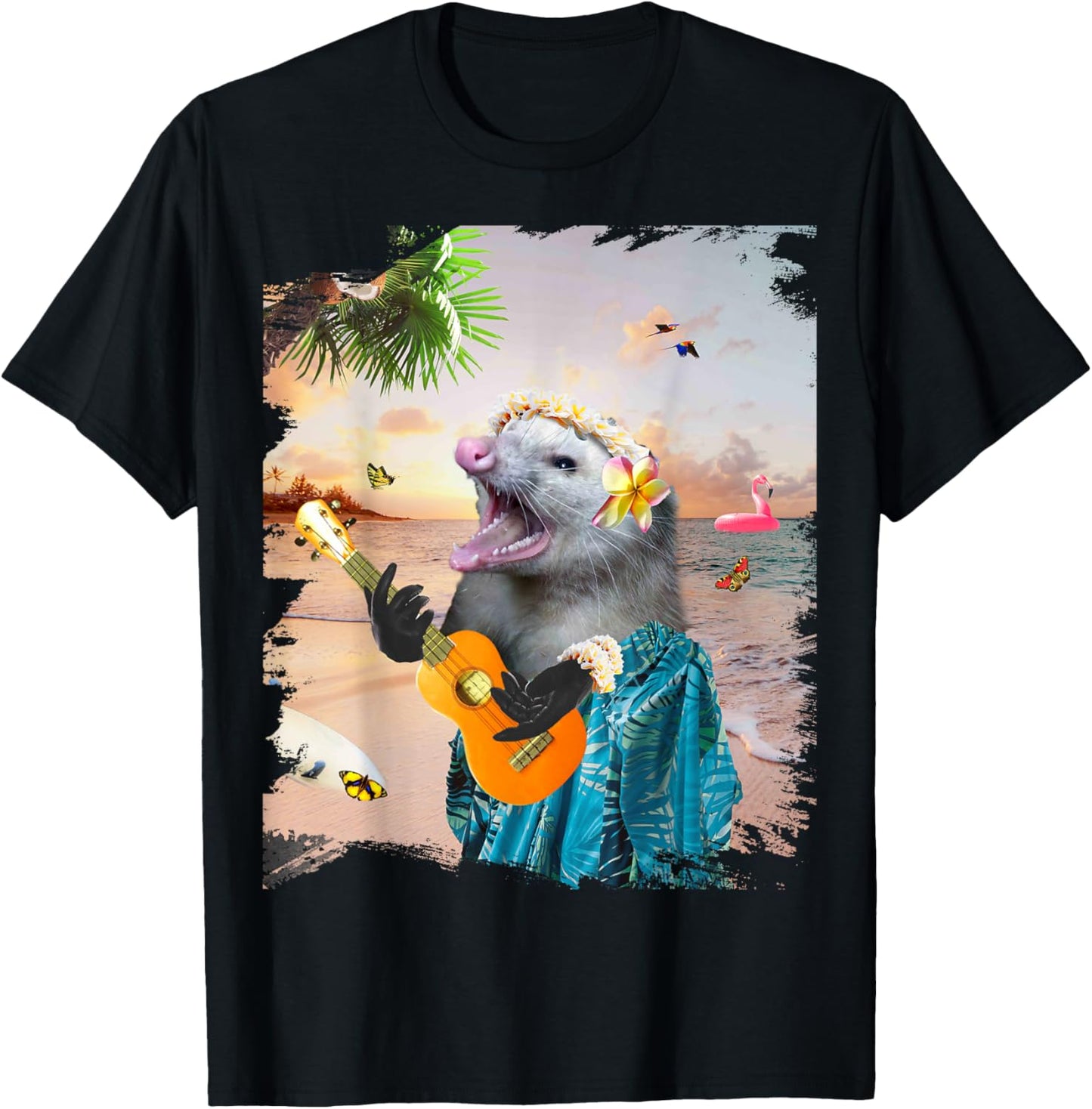 Aloha Hawaiian Possum Opossum Beach Funny T-Shirt