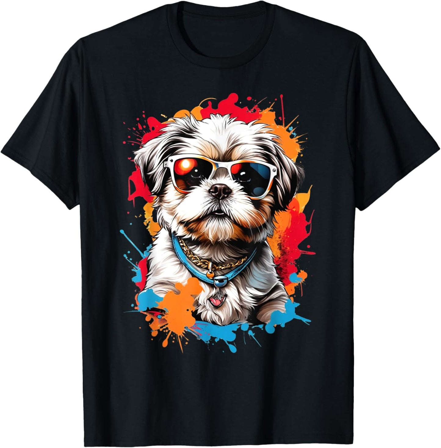 Cute Shih Tzu Puppy With Sunglasses T-Shirt