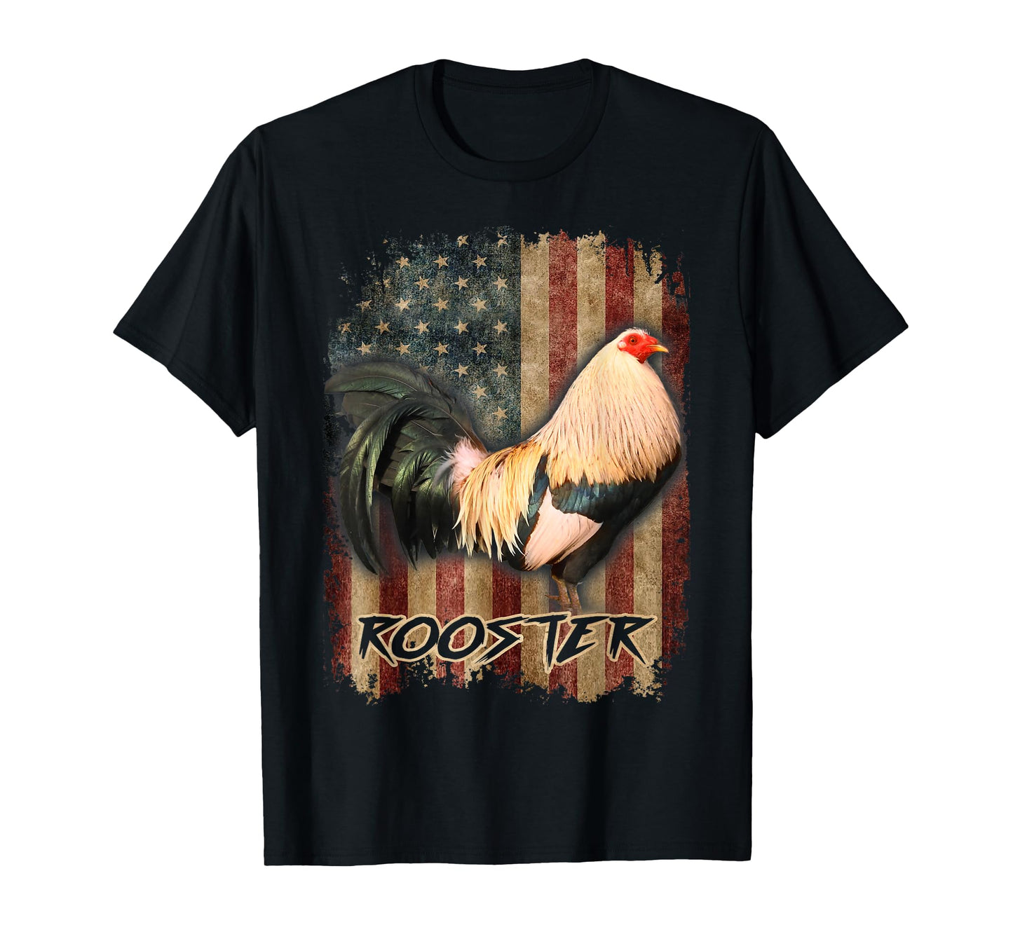 Cockfighter Game Fowl Cockfighting Rooster Us Flag T-Shirt