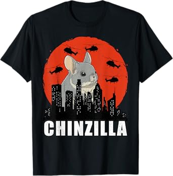 Chinchilla T-shirt Chinzilla Retro Chinchilla Lovers Funny T-Shirt