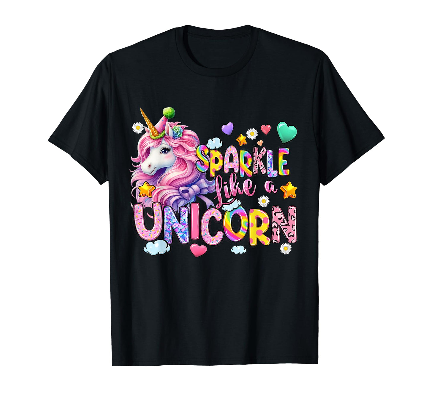 Womens Sparkle Like A Unicorn Cute T-Shirt