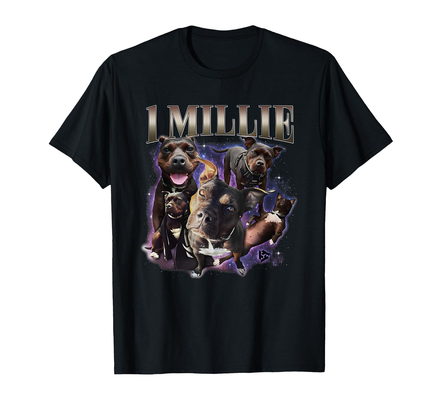 1 Millie Bulldog Picture Collage Men Women T-Shirt