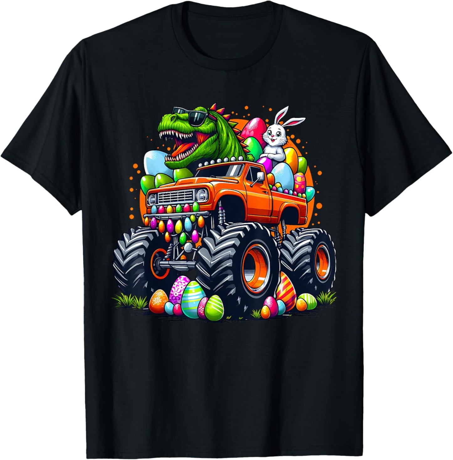 Funny Easter T-Rex Bunny Dinosaur Monster Truck Dino Easter T-Shirt