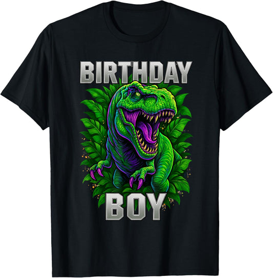 Birthday Boy T-Rex Dinosaurs T Rex Bday Party Kids Boys T-Shirt