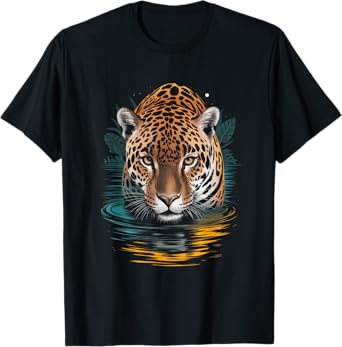 Jaguar Jungle Theme Colorful Exotic Pets T-Shirt