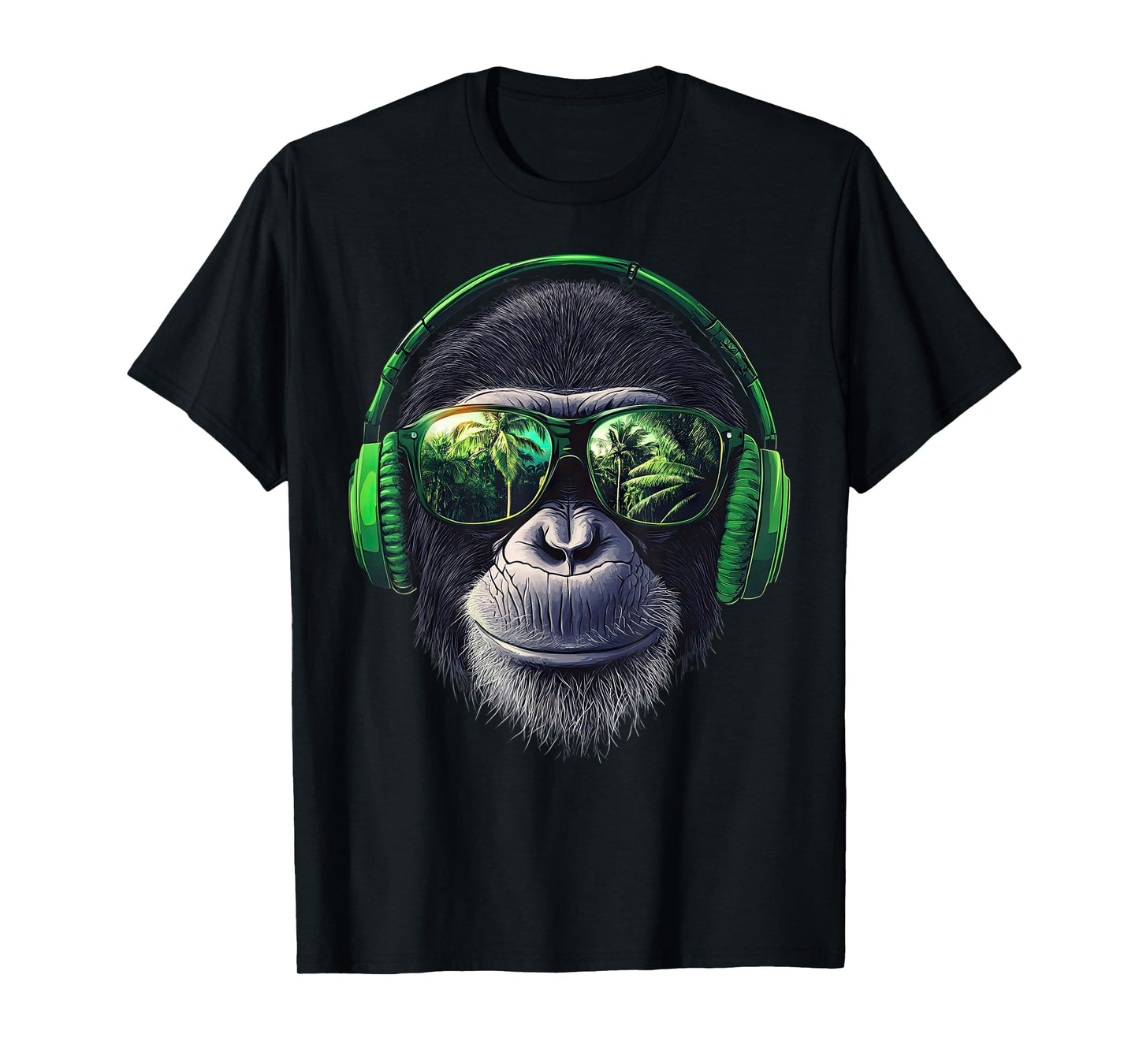 Funny Monkey with sunglasses cool Graffiti Urban art street T-Shirt
