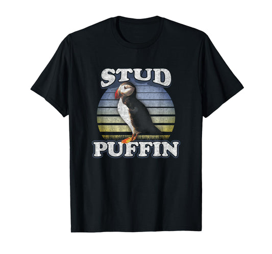 Funny Stud Muffin Vintage Retro Style Stud Puffin T-Shirt