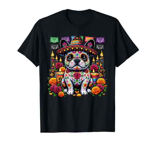 Dia De Muertos Frenchie T-Shirt