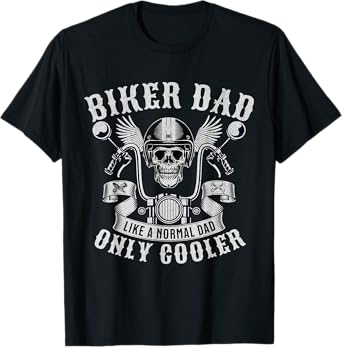 Biker Dad Motorcycle Father Rider Biker Dad Father's Day T-Shirt