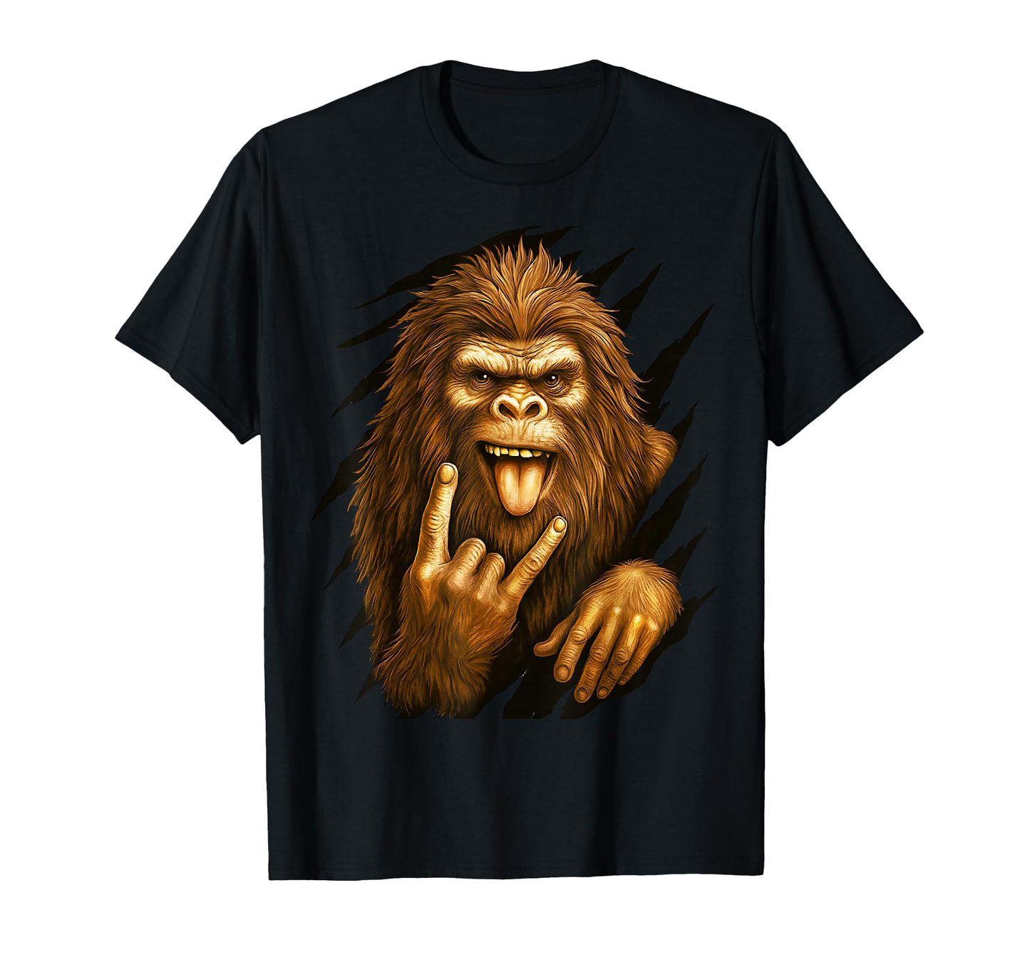 Bigfoot Sasquatch Hand Sign Skirt, Men and Women T-Shirt
