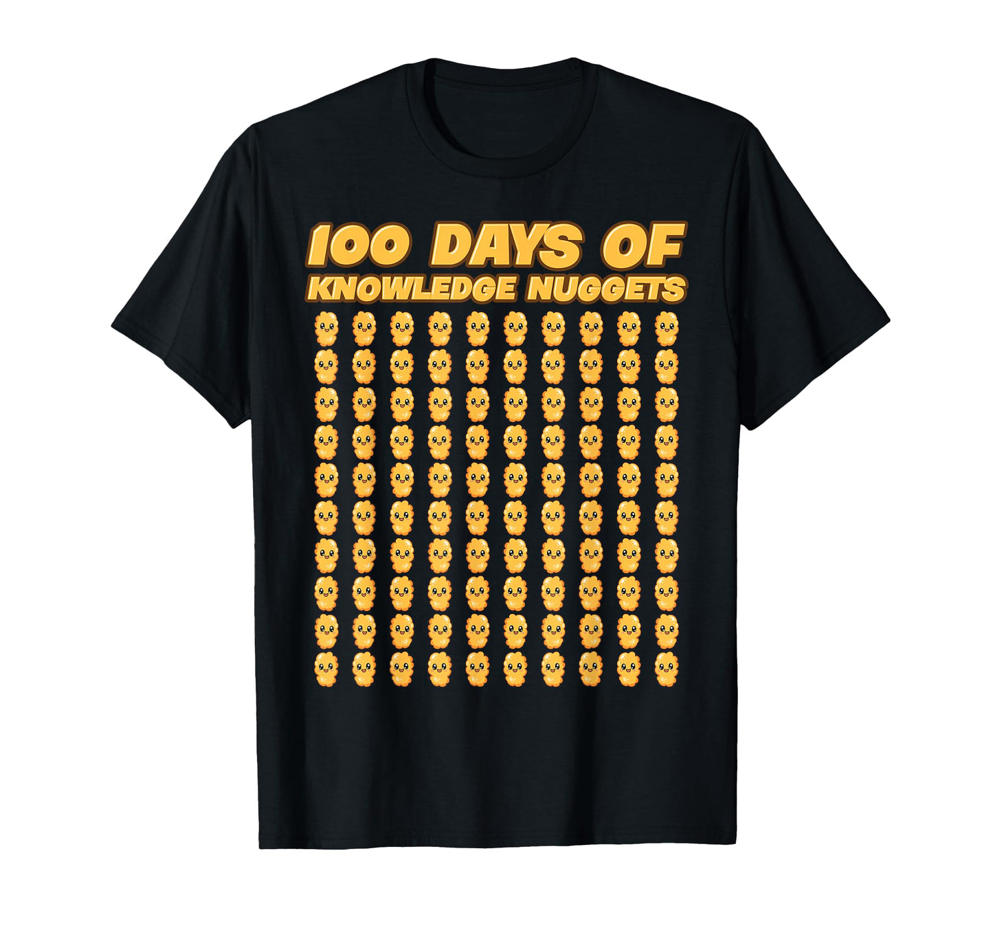 100 Days Of Knowledge Nuggets Chicken Nug 100 Days Of School T-Shirt