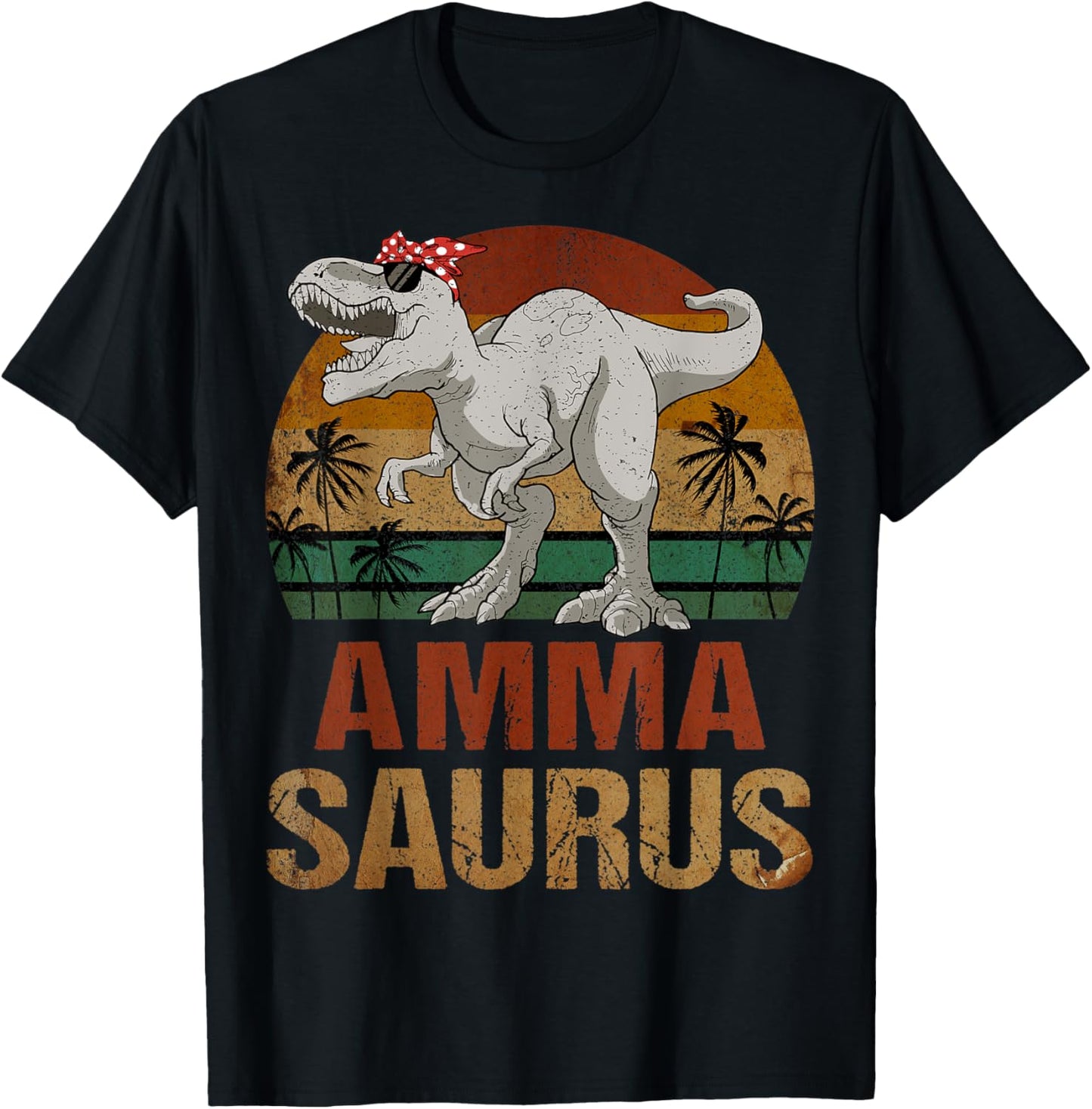 Ammasaurus Dinosaur Amma Saurus Vintage Mother's Day T-Shirt