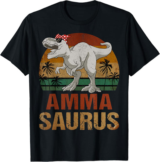 Ammasaurus Dinosaur Amma Saurus Vintage Mother's Day T-Shirt