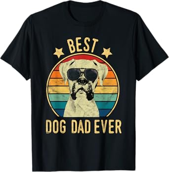 Best Dog Dad Ever Boxer Father's Day Gift Men T-Shirt
