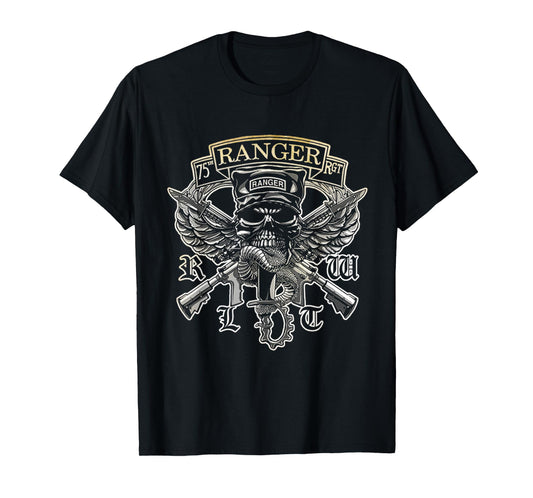 75th Ranger Regiment 95B Skull Patriotic Veterans Day Mens T-Shirt