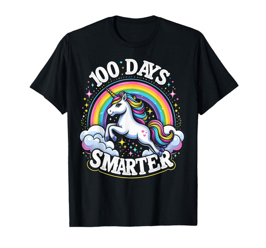 100th Day of School Unicorn 100 Days Smarter Toddler Kids T-Shirt