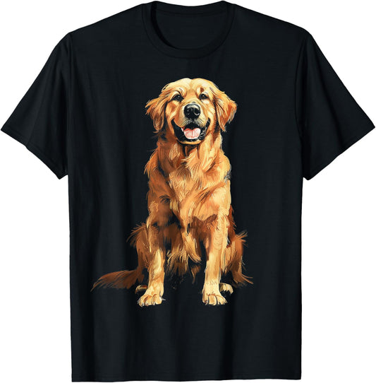Golden Retriever Dog Motif Pet Art Golden Retriever T-Shirt