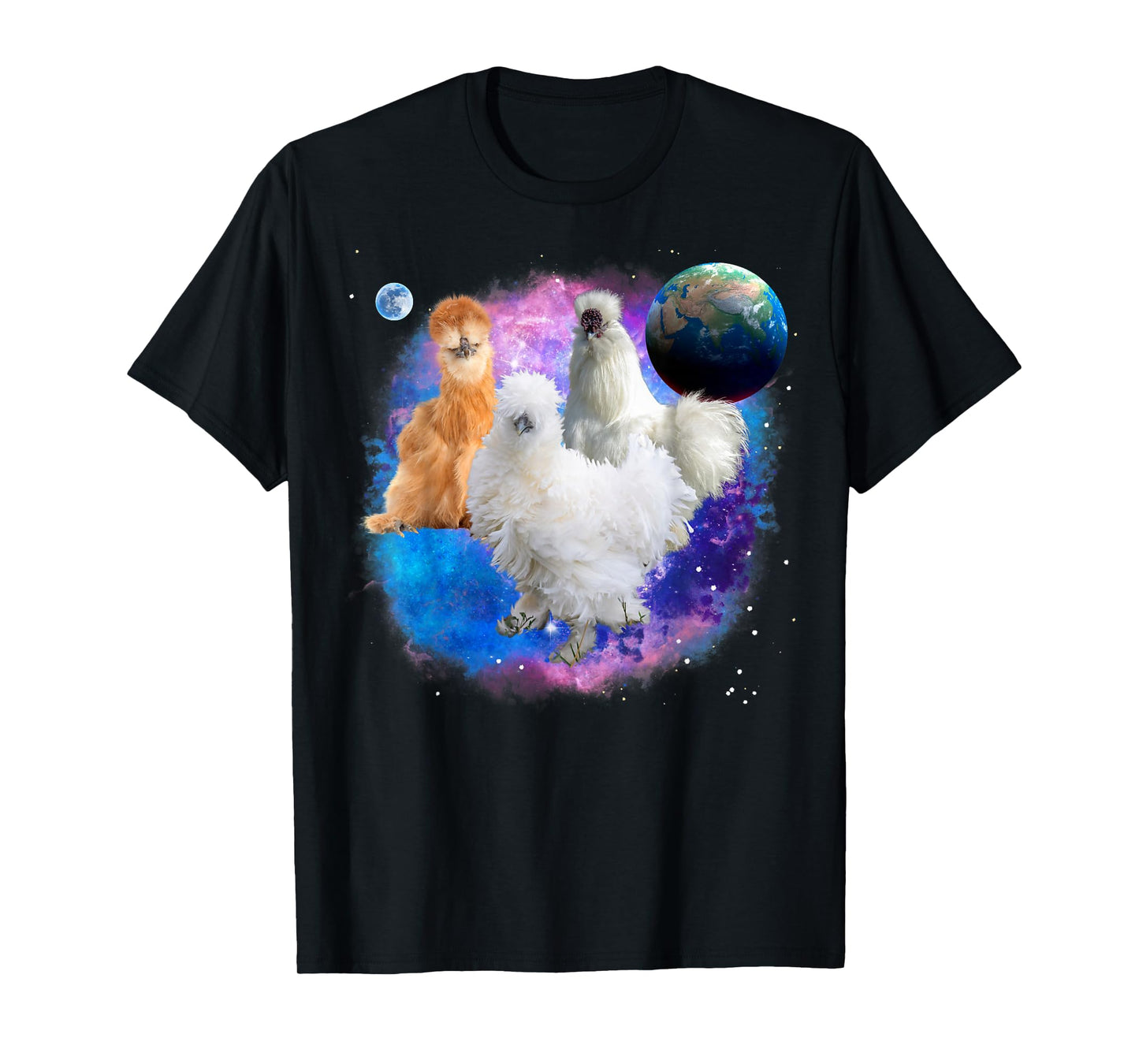 Funny Silkie Chickens in the Galaxy, Silkie Chicken T-Shirt