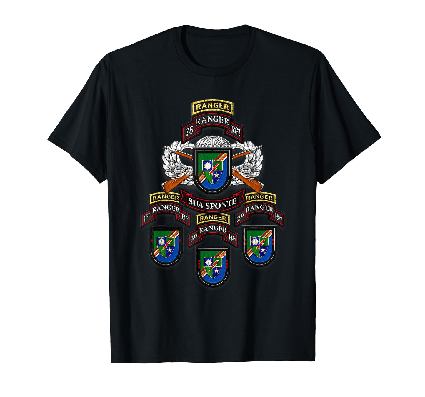 75th Ranger Regiment Logo Patriotic Vintage Veterans Day T-Shirt