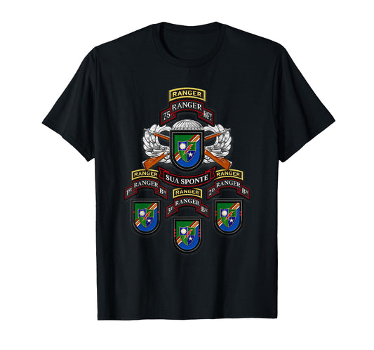 75th Ranger Regiment Logo Patriotic Vintage Veterans Day T-Shirt