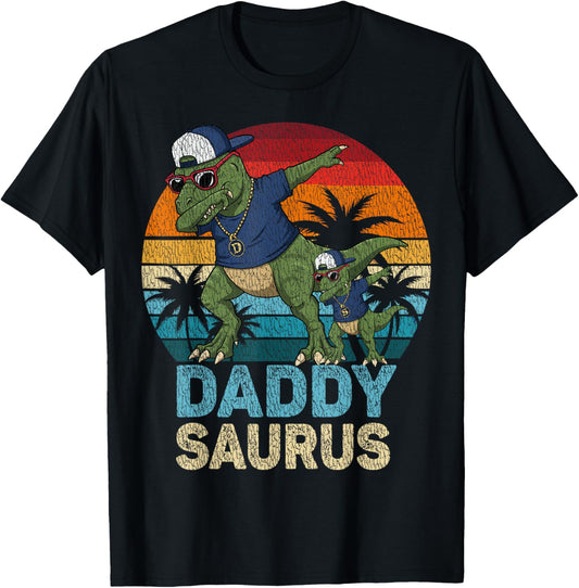 Daddy Saurus T Rex Dad Dinosaur Birthday Family Matching T-Shirt