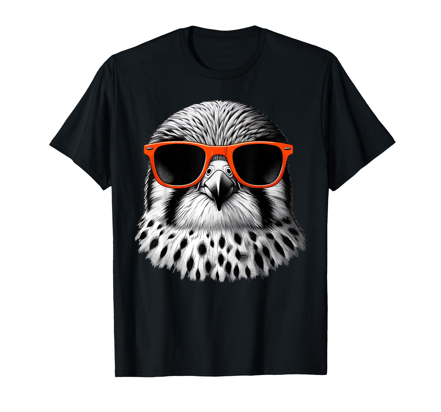 Cool Kestrel Bird Wearing Sunglasses Graphic Art T-Shirt