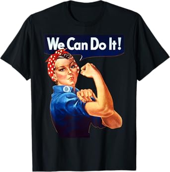 Rosie The Riveter Poster We Can Do It Feminist Retro T-Shirt