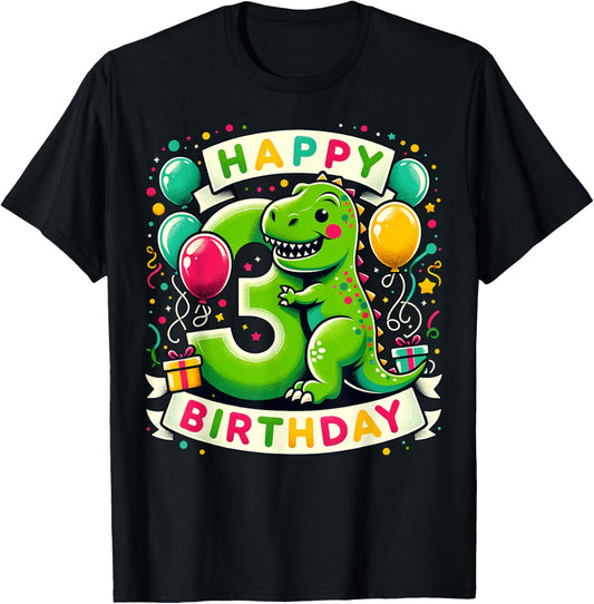 T-Rex 3rd birthday boy girl 3 years old third three T-Rex T-Shirt