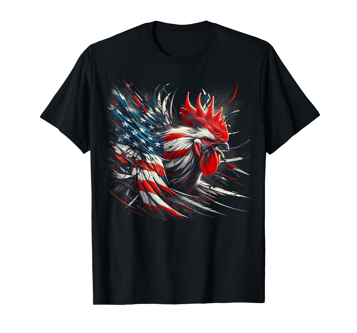American Flag Rooster Chicken 4th of July Animal T-Shirt