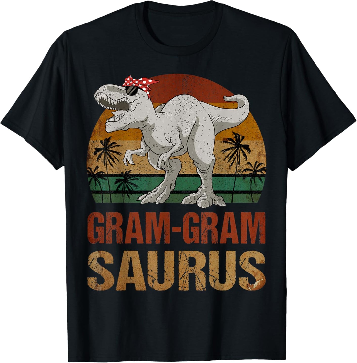 Dinosaur Gram-Gram Saurus Vintage Mother's Day T-Shirt
